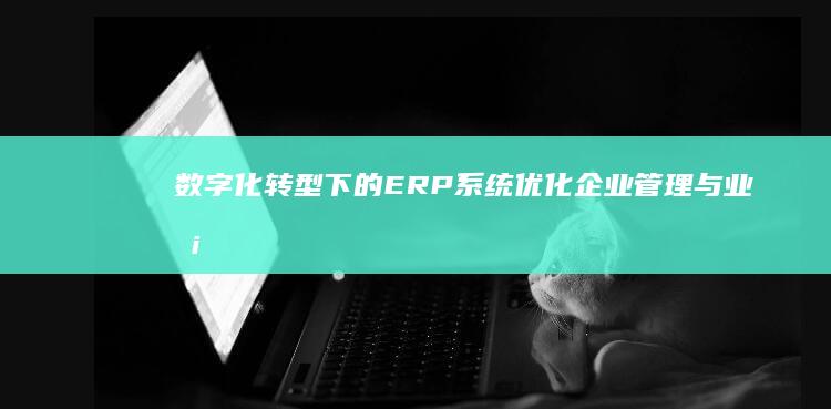 数字化转型下的ERP系统：优化企业管理与业务流程的关键